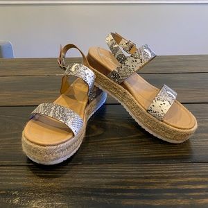 Forever snake skin espadrilles